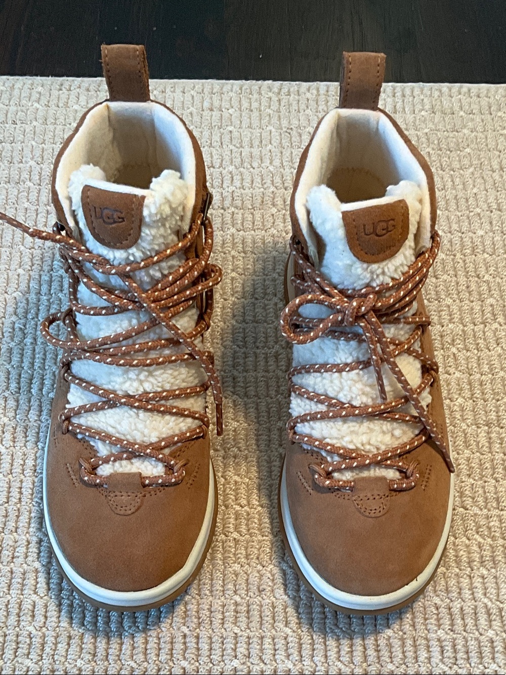 UGG Chestnut Suede Sherpa Boots